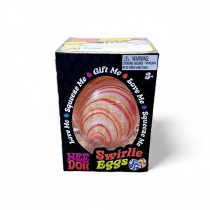 Needoh Swirlie Marble Egg, Novelty Colorful Stress Relief Squishy Sensory Toy
